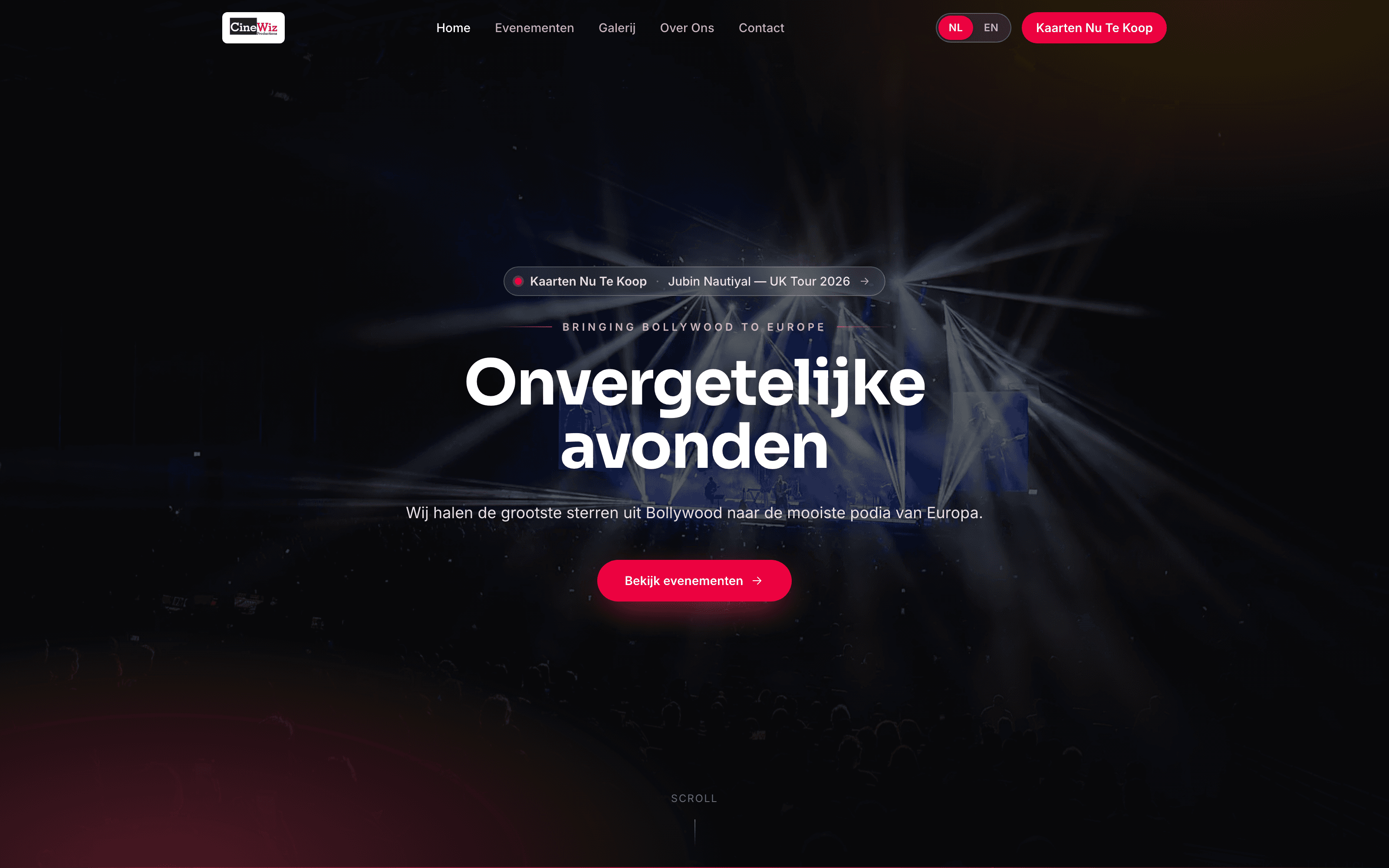 De website van CineWiz Productions